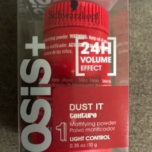 NIP—Osis+ Dust it texture mattifying powder.